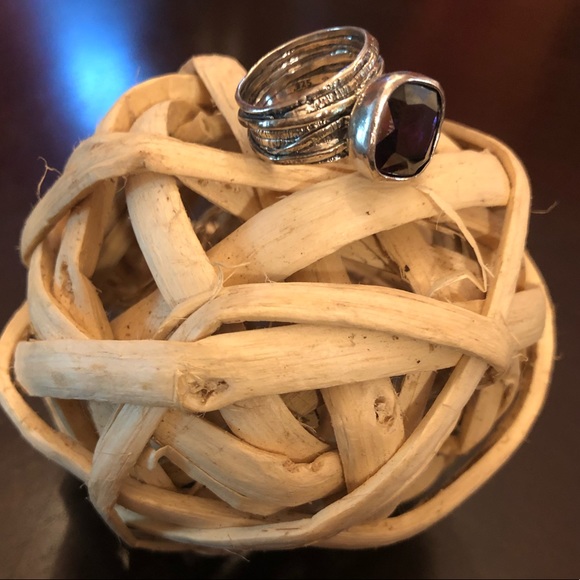 Silpada Silver Ring with Purple Gemstone - Picture 3 of 6
